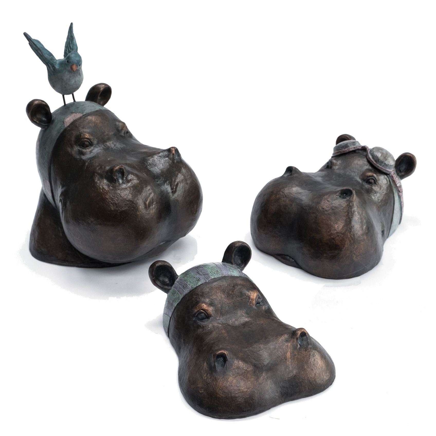 Hippo Head Large Sculpture 34cm LHH358