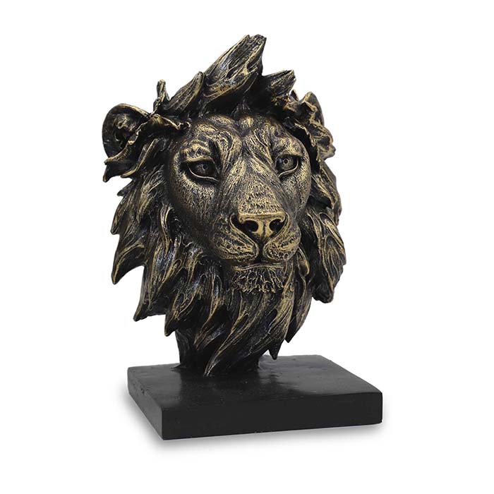 Lion Head Sculpture 18cm LHB760