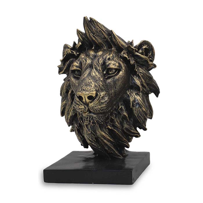 Lion Head Sculpture 18cm LHB760