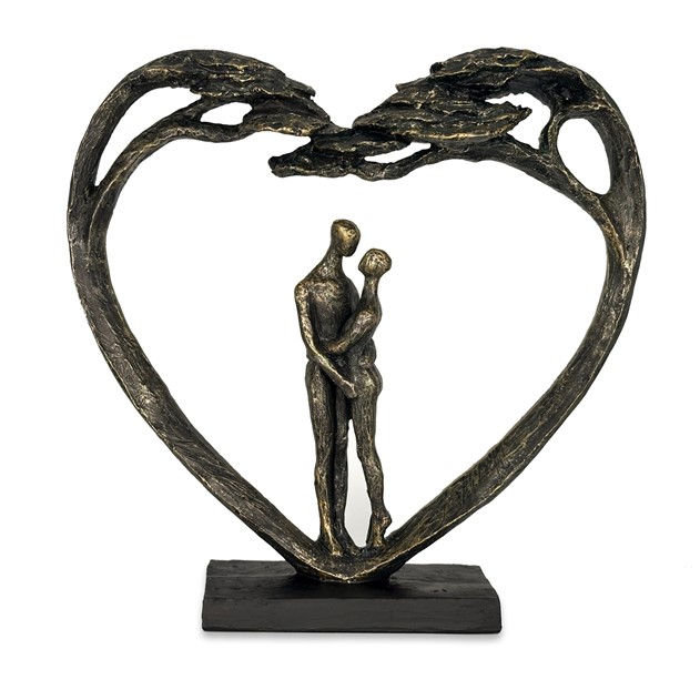 Standing Couple in Heart Tree Sculpture SCH761