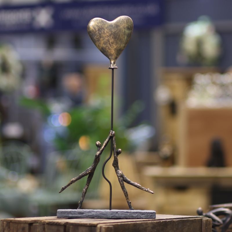 Couple with Heart Balloon Sculpture 54cm CHB394