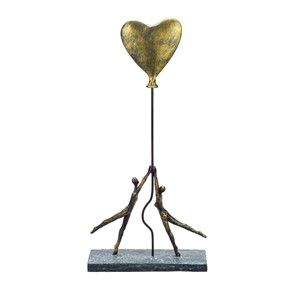 Couple with Heart Balloon Sculpture 54cm CHB394