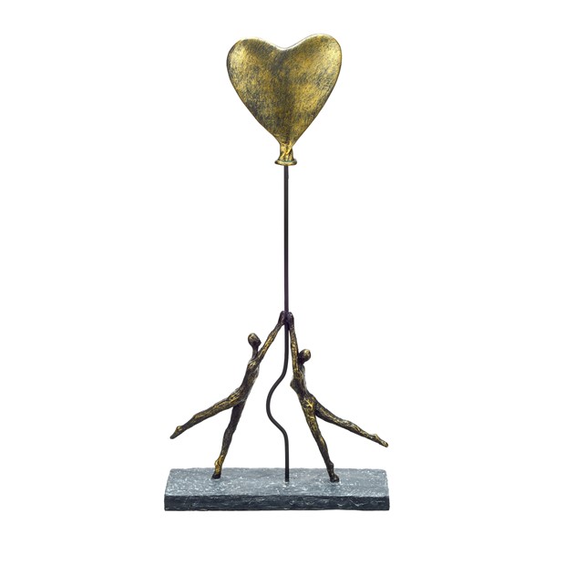 Couple with Heart Balloon Sculpture 54cm CHB394