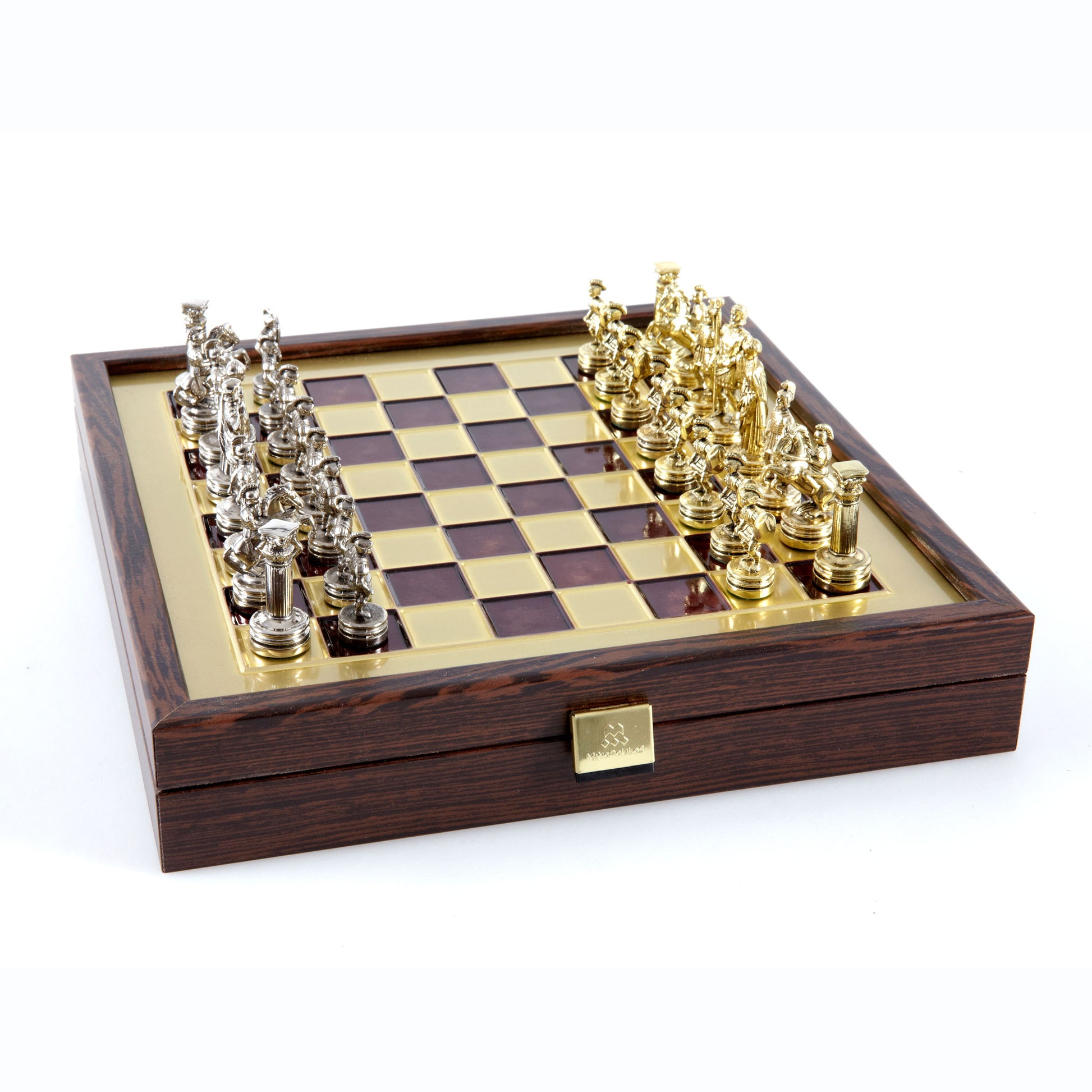 Greek Roman Period Chess Set Brown 28X28cm SK3BRO