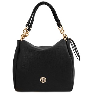 Tuscany Leather Amy Shopping Bag Black TL142385