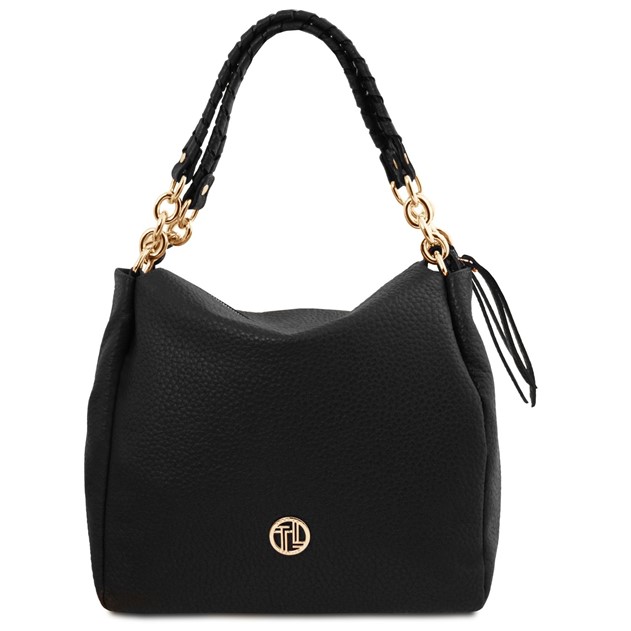 Tuscany Leather Amy Shopping Bag Black TL142385