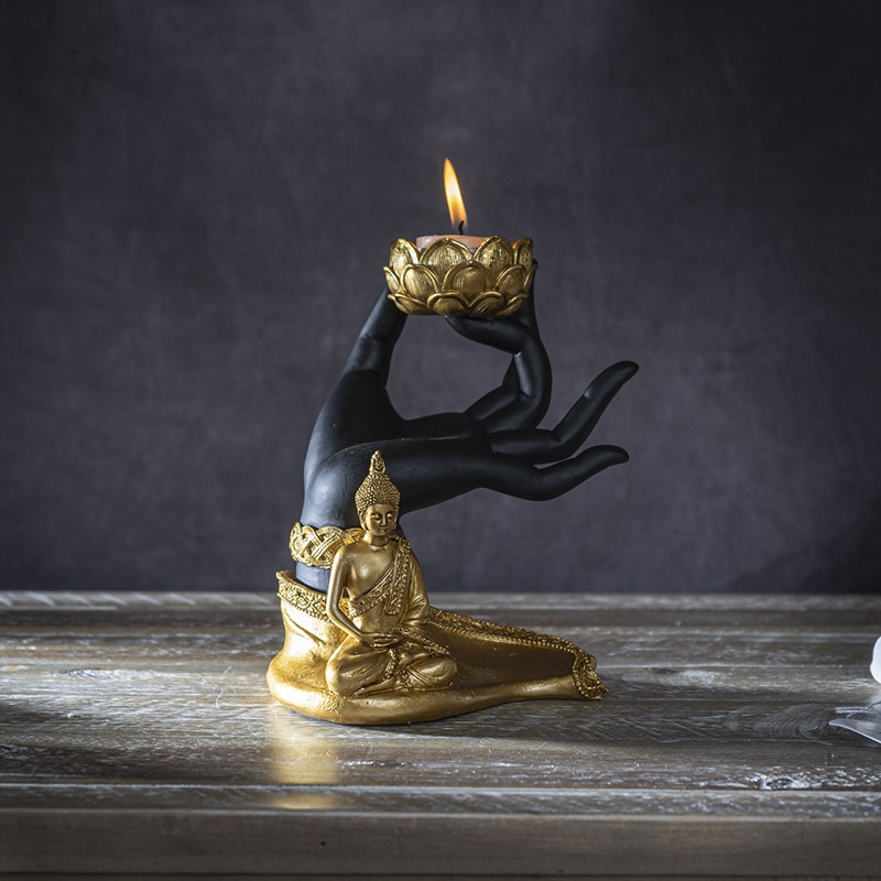 Buddha Hand Candleholder 18cm 14711