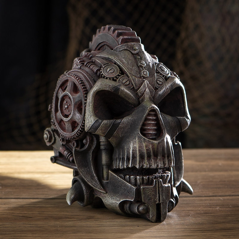 Diesel Punk Skull Sculpture 15793