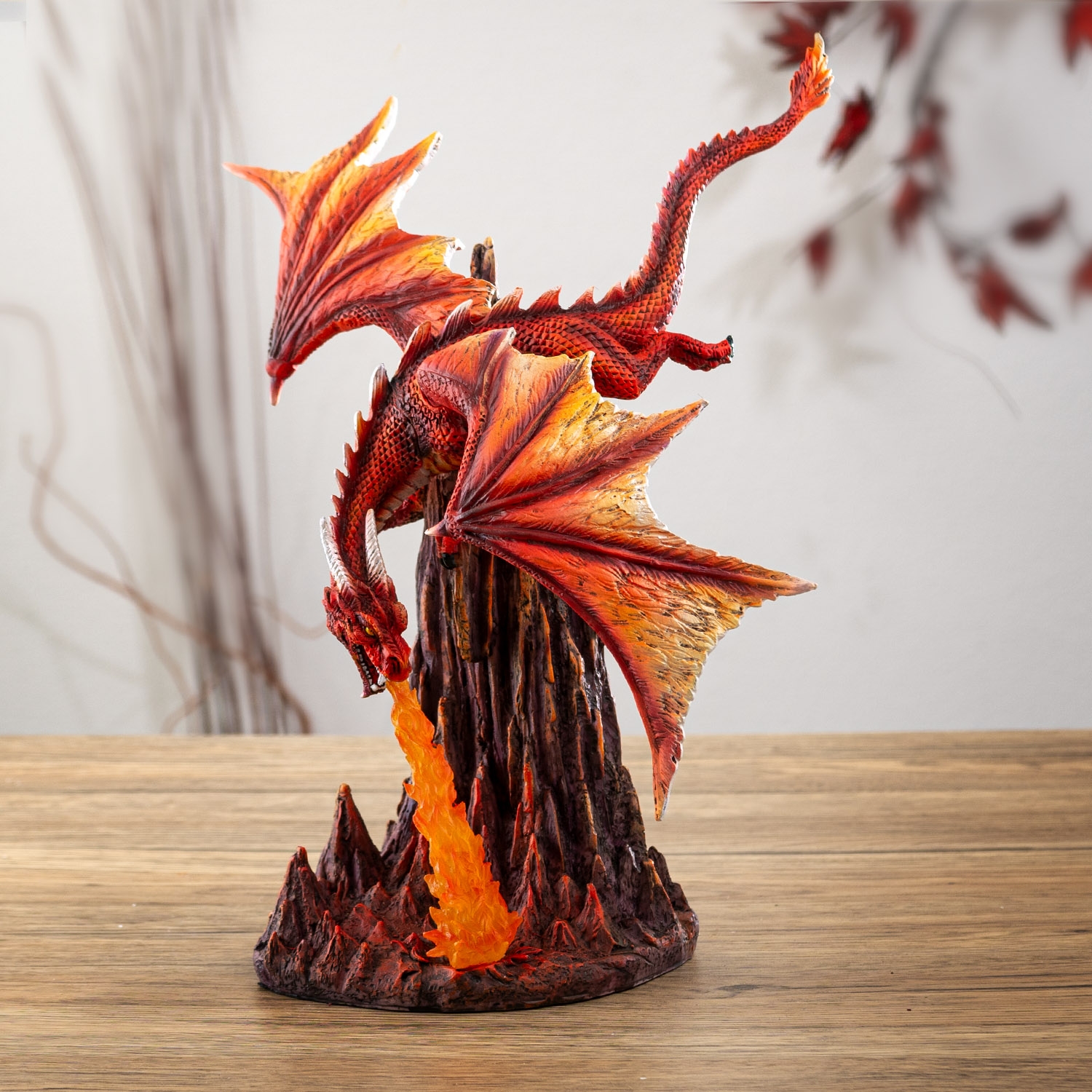 Fire Dragon Sculpture 34cm 15778