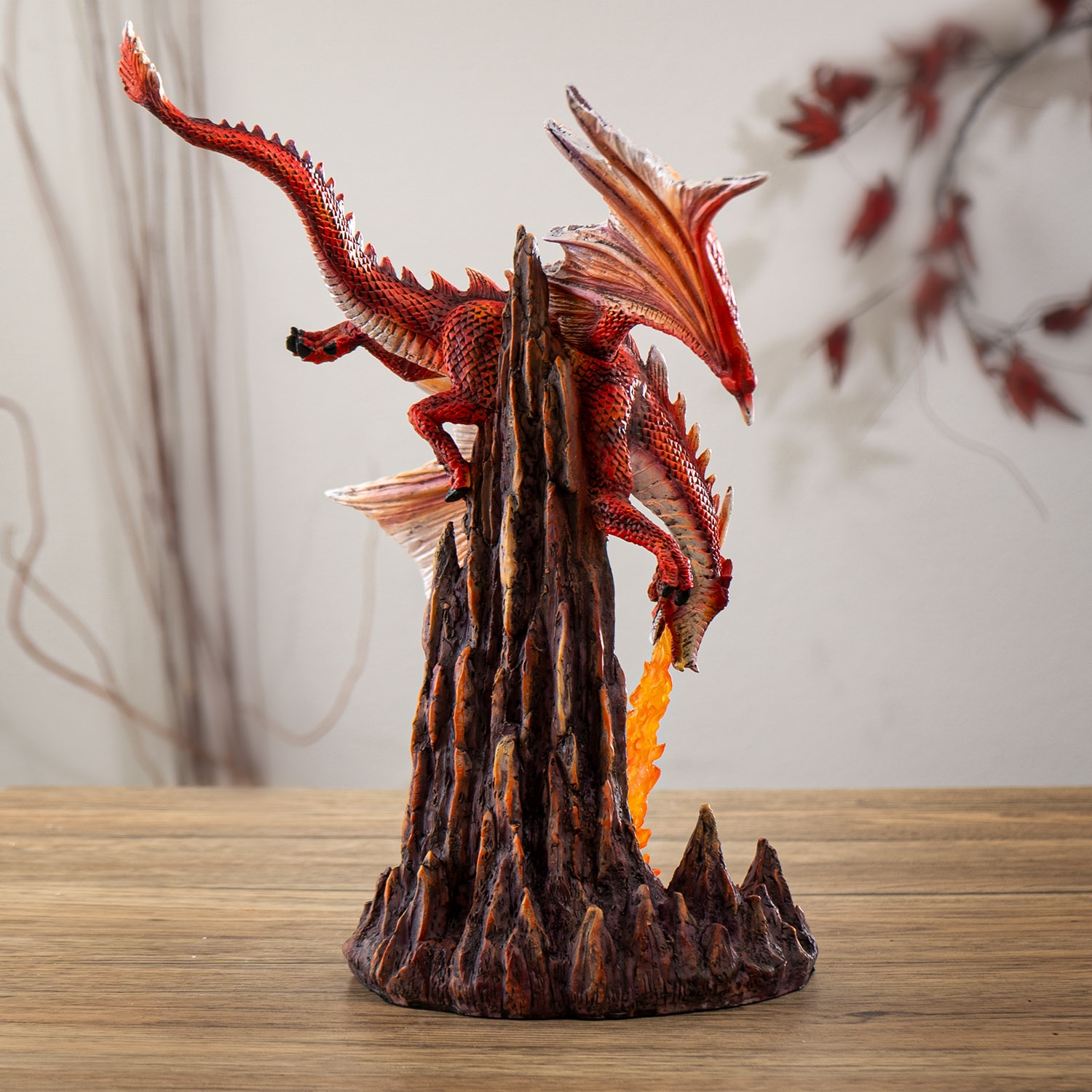 Fire Dragon Sculpture 34cm 15778