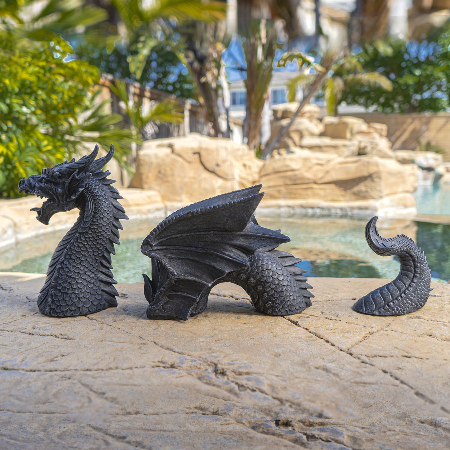 Large Lawn Dragon Sculpture 12359