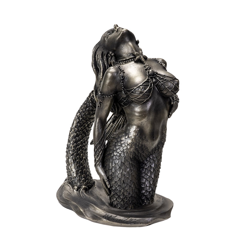 Silver Siren Mermaid Sculpture 19cm 14409