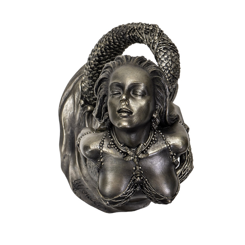 Silver Siren Mermaid Sculpture 19cm 14409