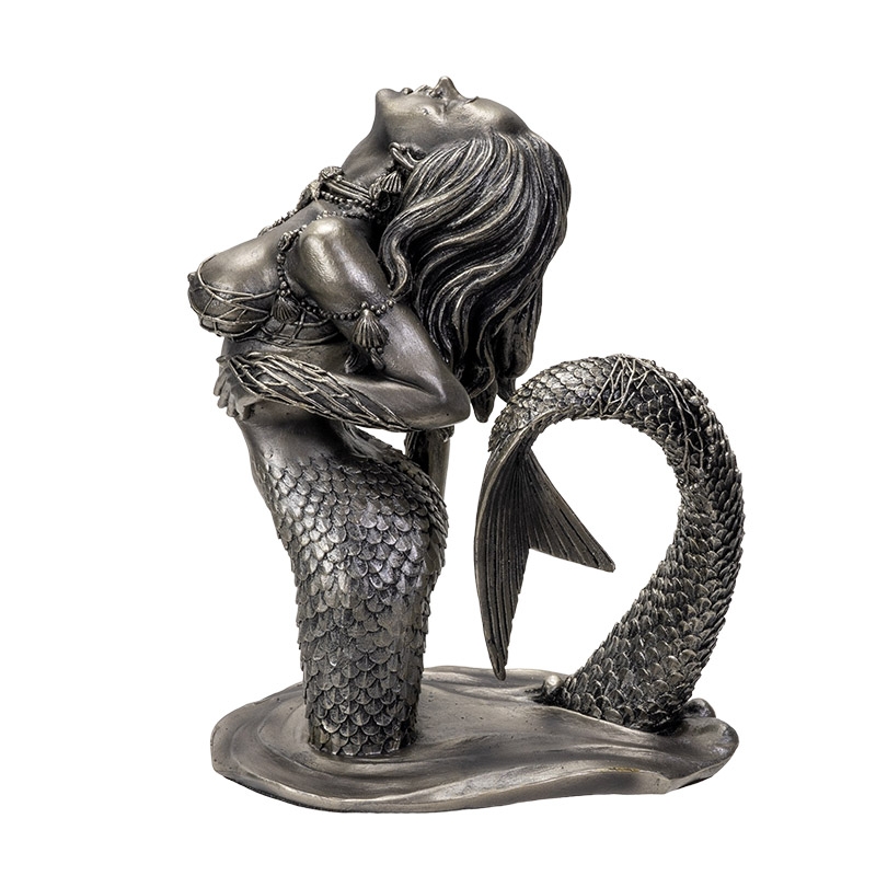 Silver Siren Mermaid Sculpture 19cm 14409