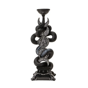 Triple Moon Black Serpent Candleholder 15640
