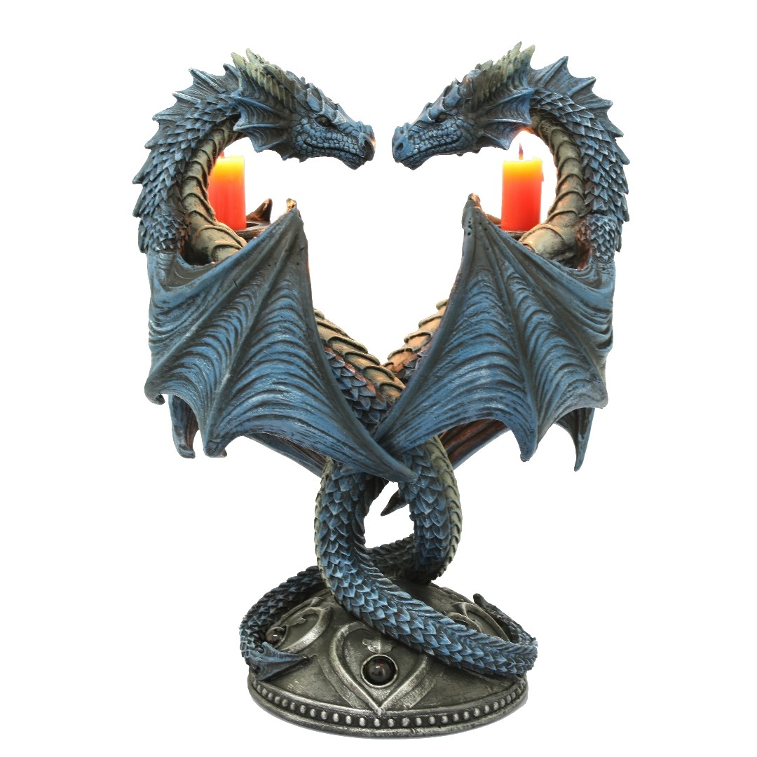 Double Dragon Candleholder 23 cm 11648