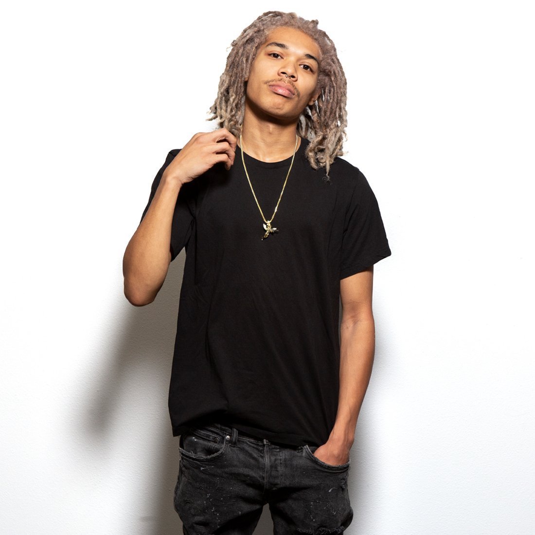 King Ice 14k Gold Plated Archangel Reprisal Necklace NKX11819