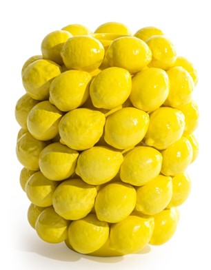 Ceramic Large Multi Lemon Vase 29cm JFC11