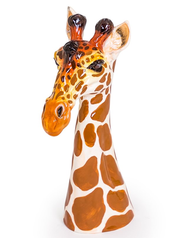 Hand Painted Ceramic Giraffe Head Vase 38cm SD15