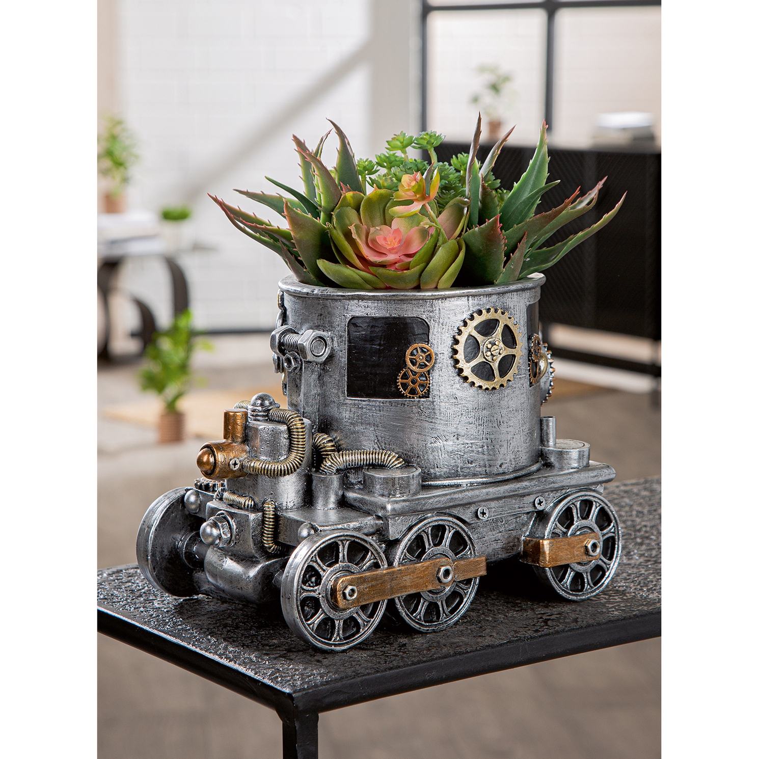 Steampunk Gorilla Locomotive Planter 58724