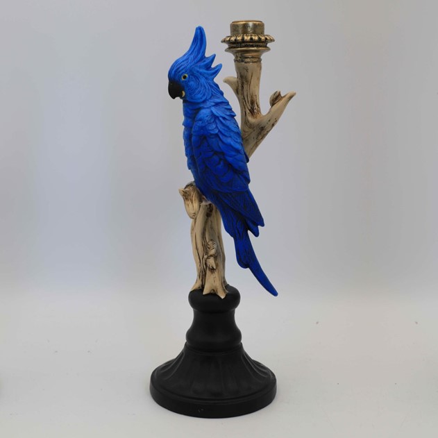 Blue Cockatoo Candle Holder CCB580