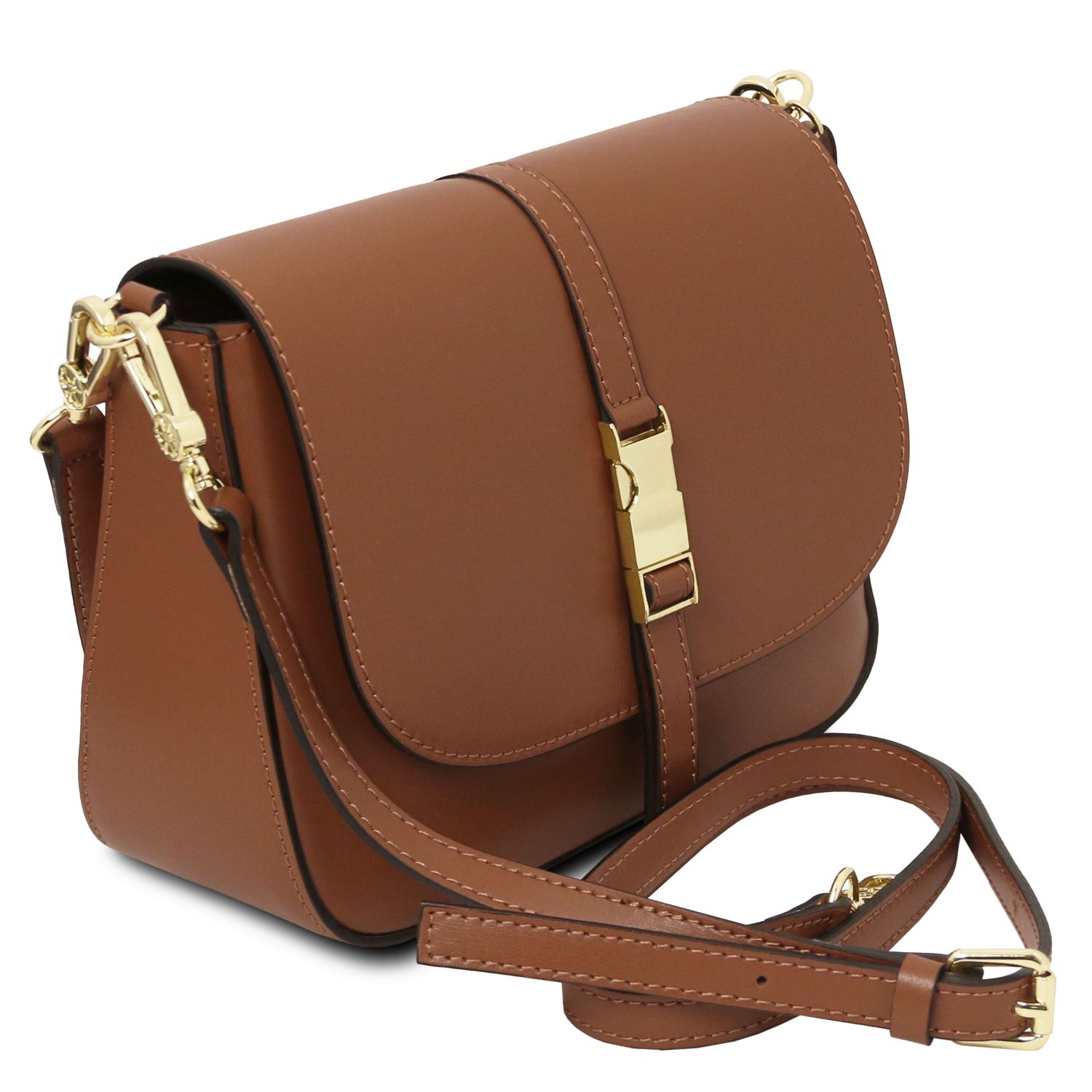Tuscany Leather Nausica Shoulder Bag Cognac TL141598