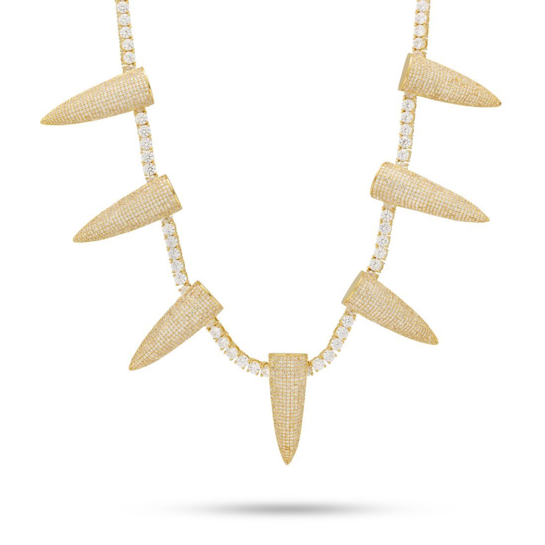 King Ice 14k Gold Plated 5mm Wakanda Tennis Chain 20" NKX14011