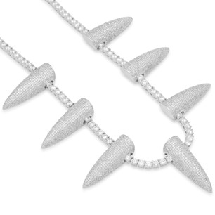 King Ice White Gold Plated 5mm Wakanda Tennis Chain 20" NKX14011