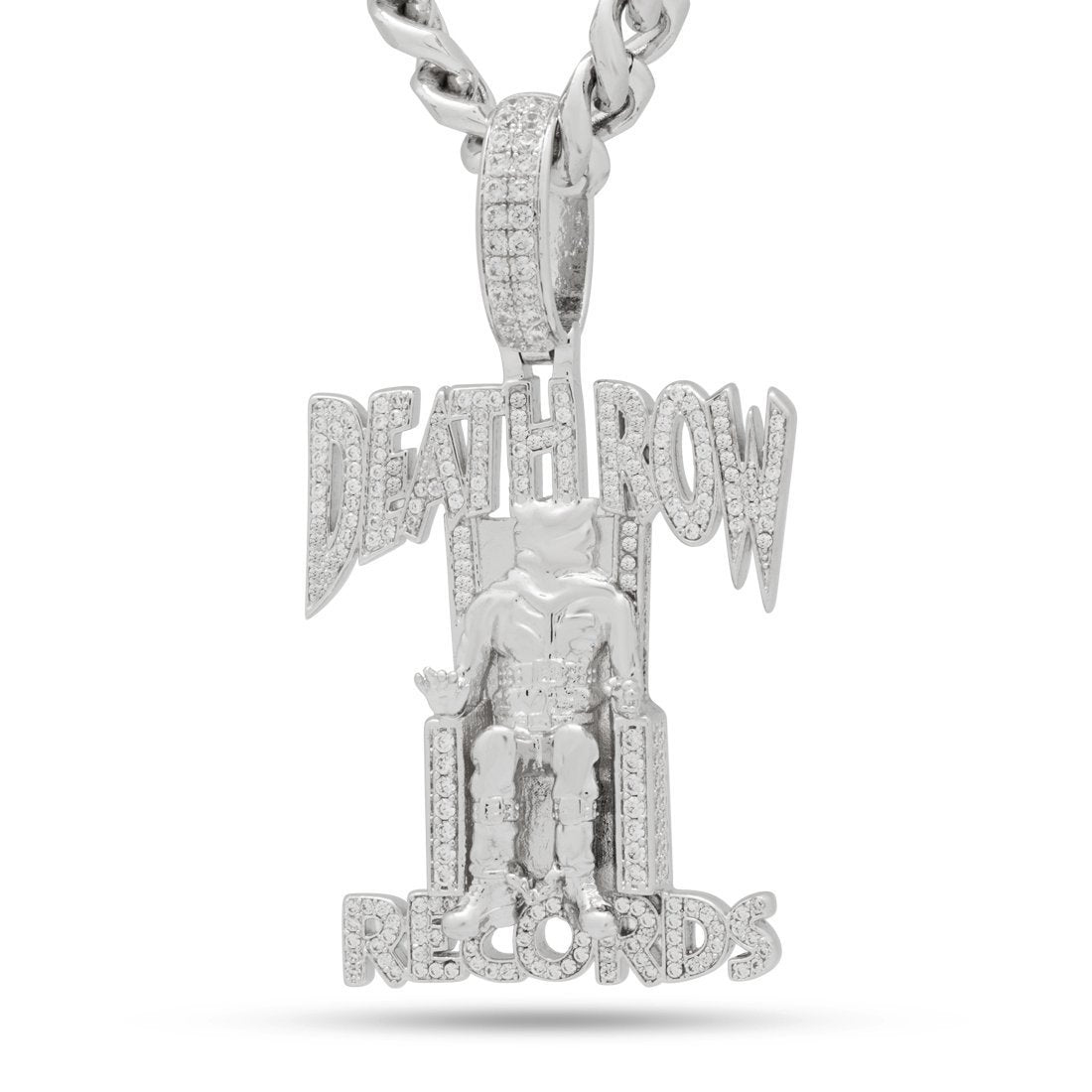 King Ice White Gold Plated Limited Edition Deathrow Necklace NKX14135