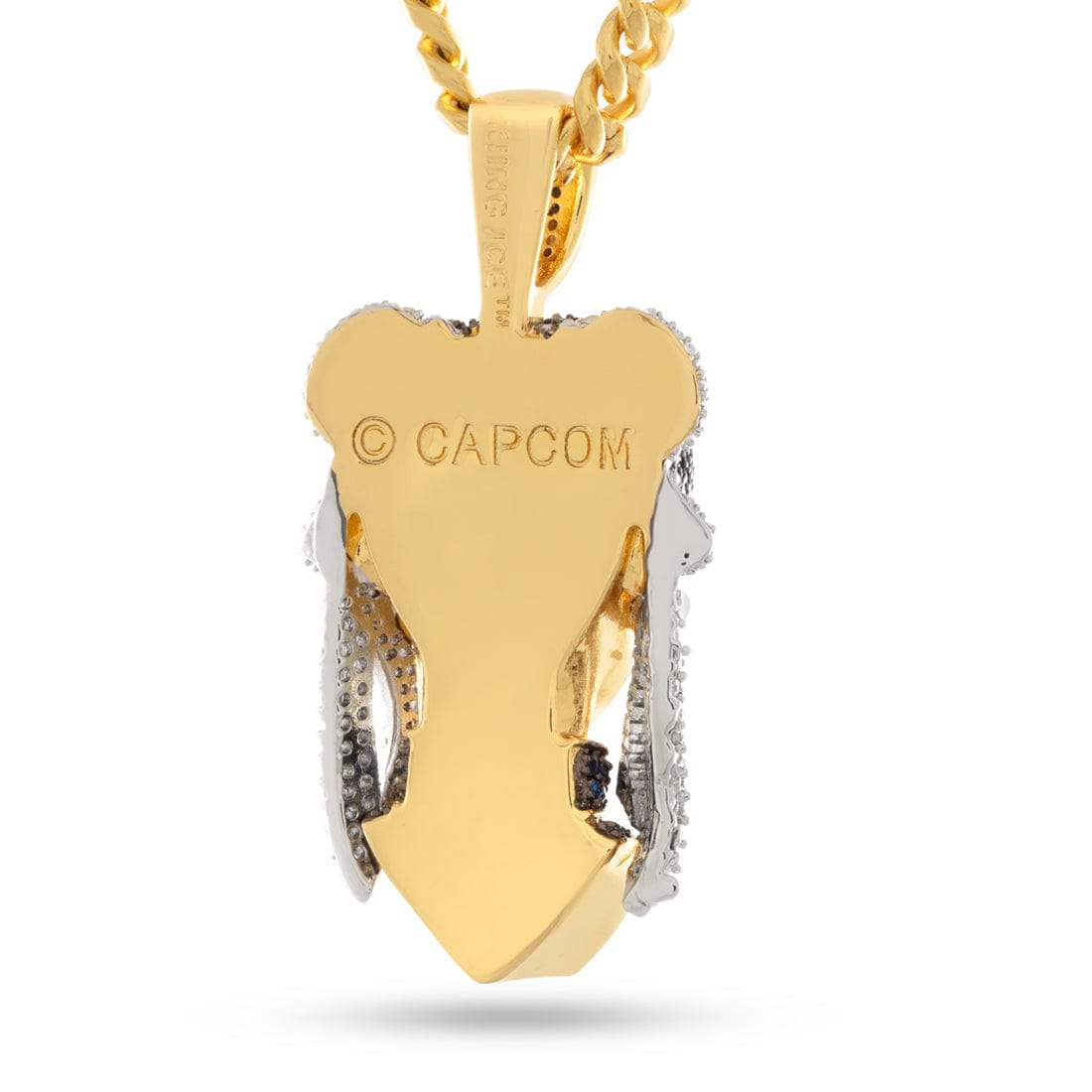 King Ice 14k Gold Plated Street Fighter Chun-Li Necklace NKX14553