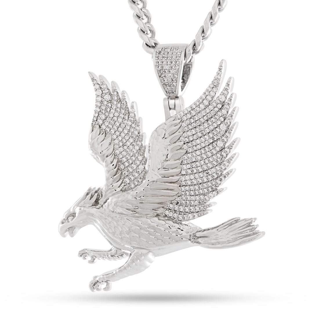 King Ice White Gold Plated Assassin's Creed Eagle Eye Necklace NKX14603