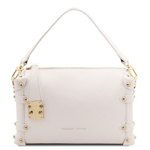 Tuscany Leather Praline Duffle Bag White TL142422