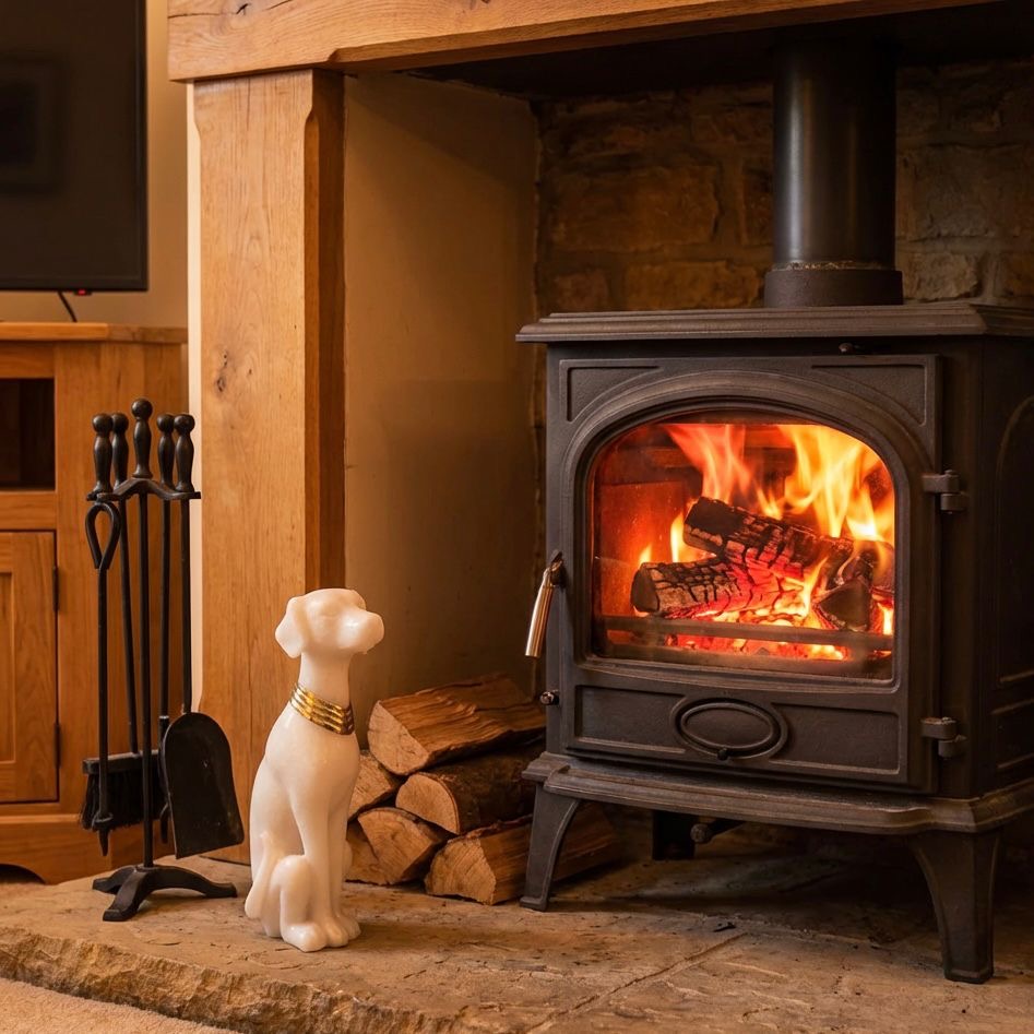 Quartz Dog Figure Sculpture 43,5 cm QDF771