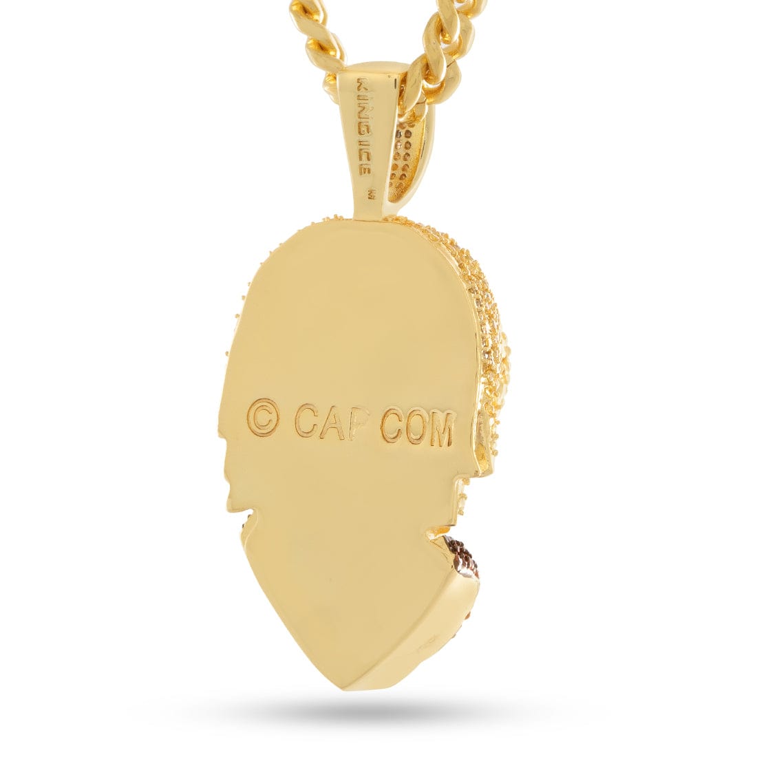 King Ice 14k Gold Plated Street Fighter Ken Masters Necklace NKX14552