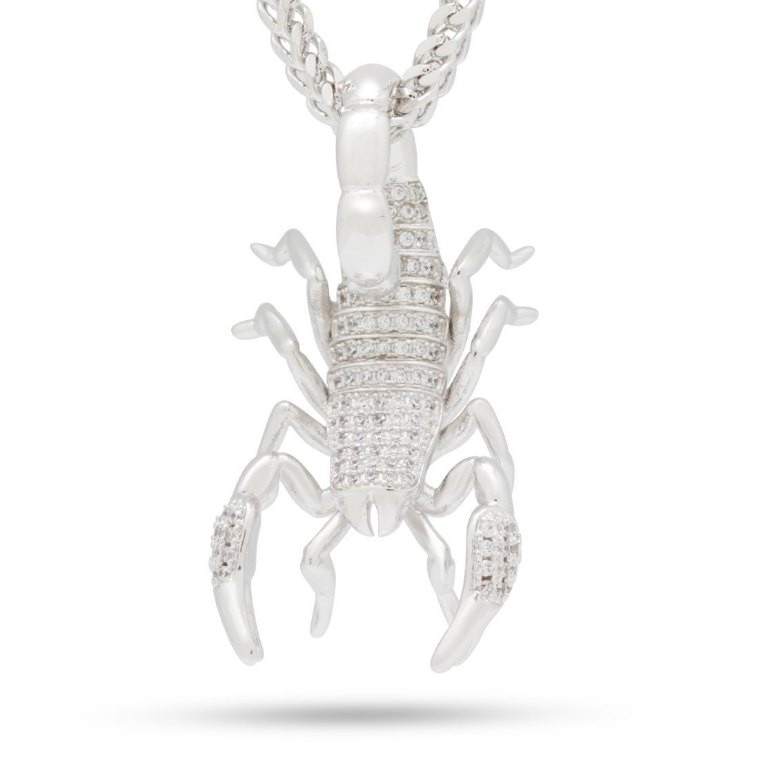 King Ice White Gold Plated Scorpion King Necklace NKX12671