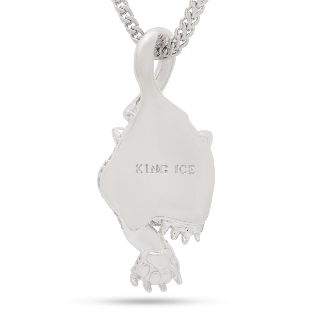 King Ice White Gold Prowl Panther Necklace NKX14182