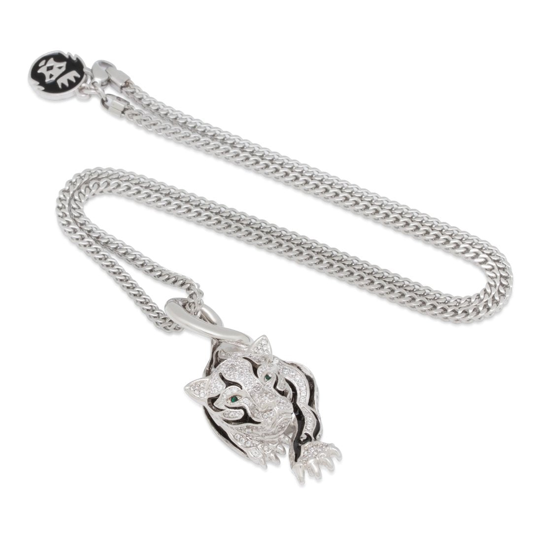King Ice White Gold Prowl Panther Necklace NKX14182