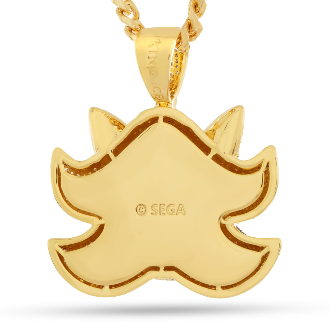 King Ice 14k Gold Plated Sonic Super Shadow Necklace NKX14470