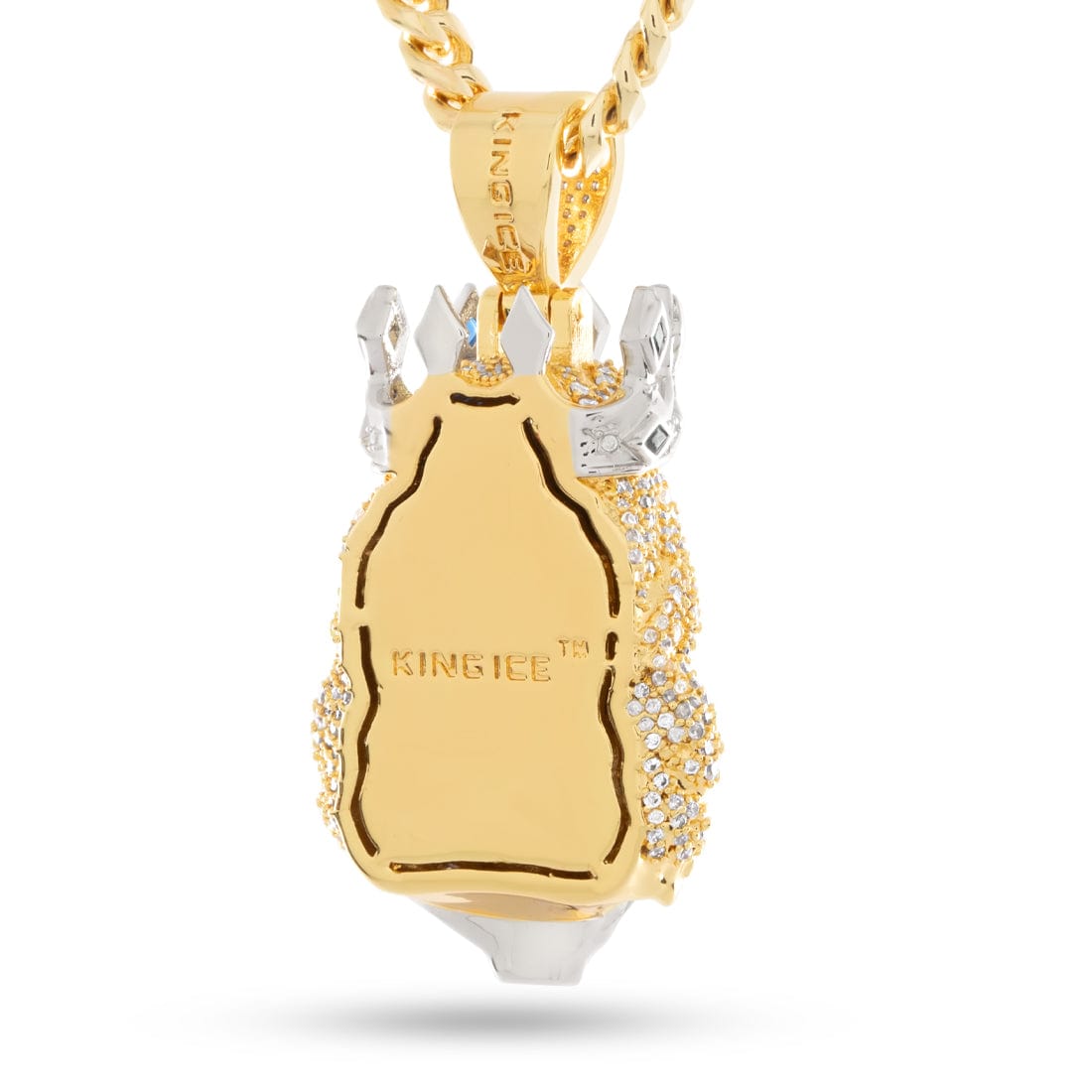 King Ice 14k Gold Plated King of Kings Necklace NKX14537