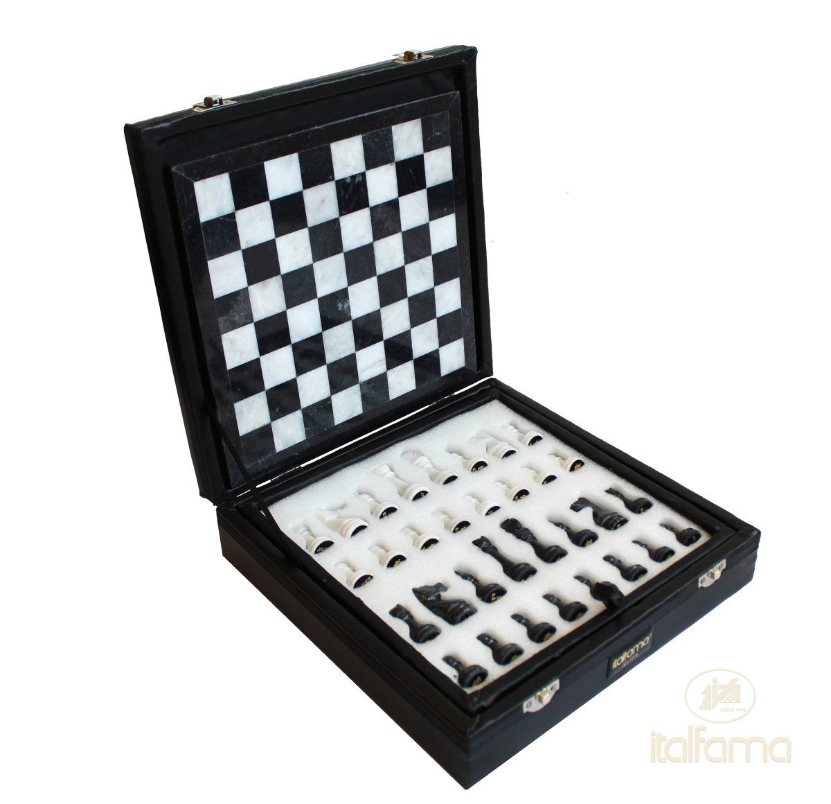 Black & White Marble Chess Set 23x23 cm 1071