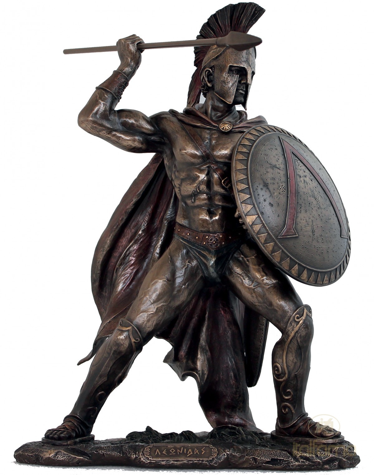 Large Leonidas with Lance Sculpture 52cm SR76422
