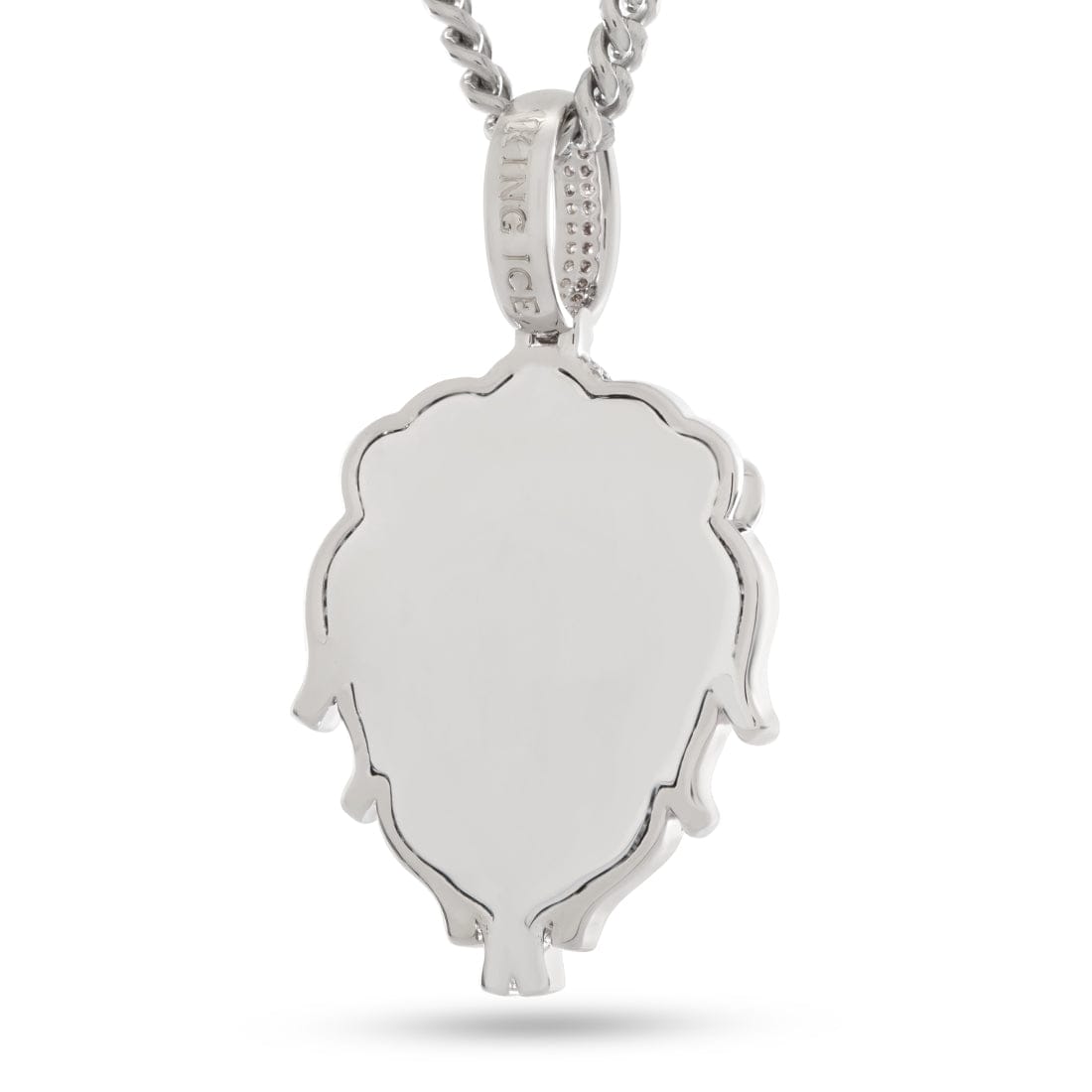 King Ice White Gold Plated Lion Necklace NKX14562