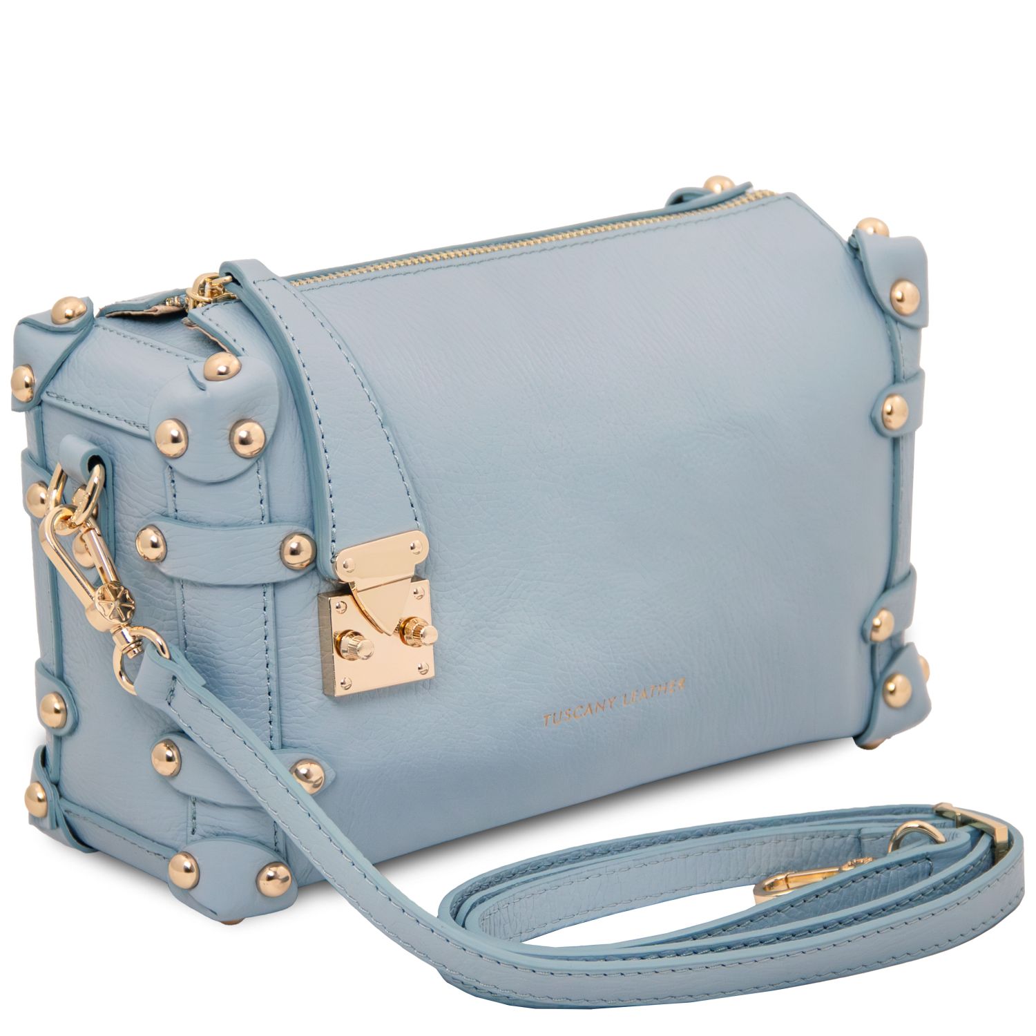 Tuscany Leather Praline Duffle Bag Light Blue TL142422