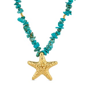 LM Jewelry 18k Gold Plated Starfish Necklace 9123476