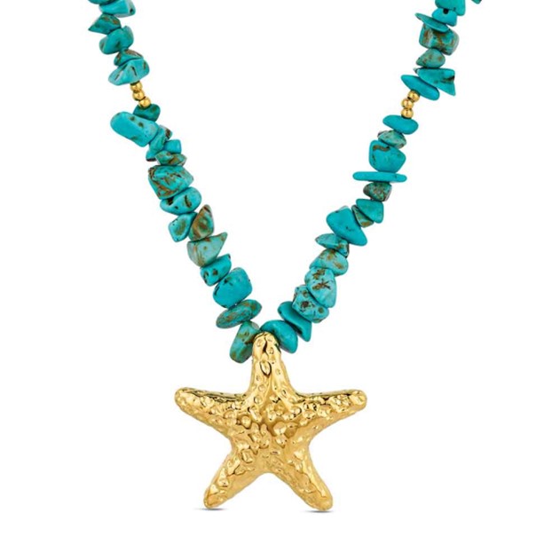 LM Jewelry 18k Gold Plated Starfish Necklace 9123476