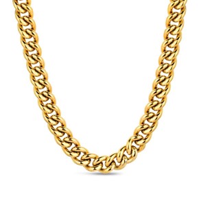 LM Jewelry 18k Gold Plated Cuban Chain 47cm 9123514
