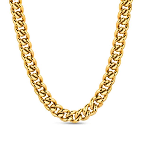 LM Jewelry 18k Gold Plated Cuban Chain 47cm 9123514