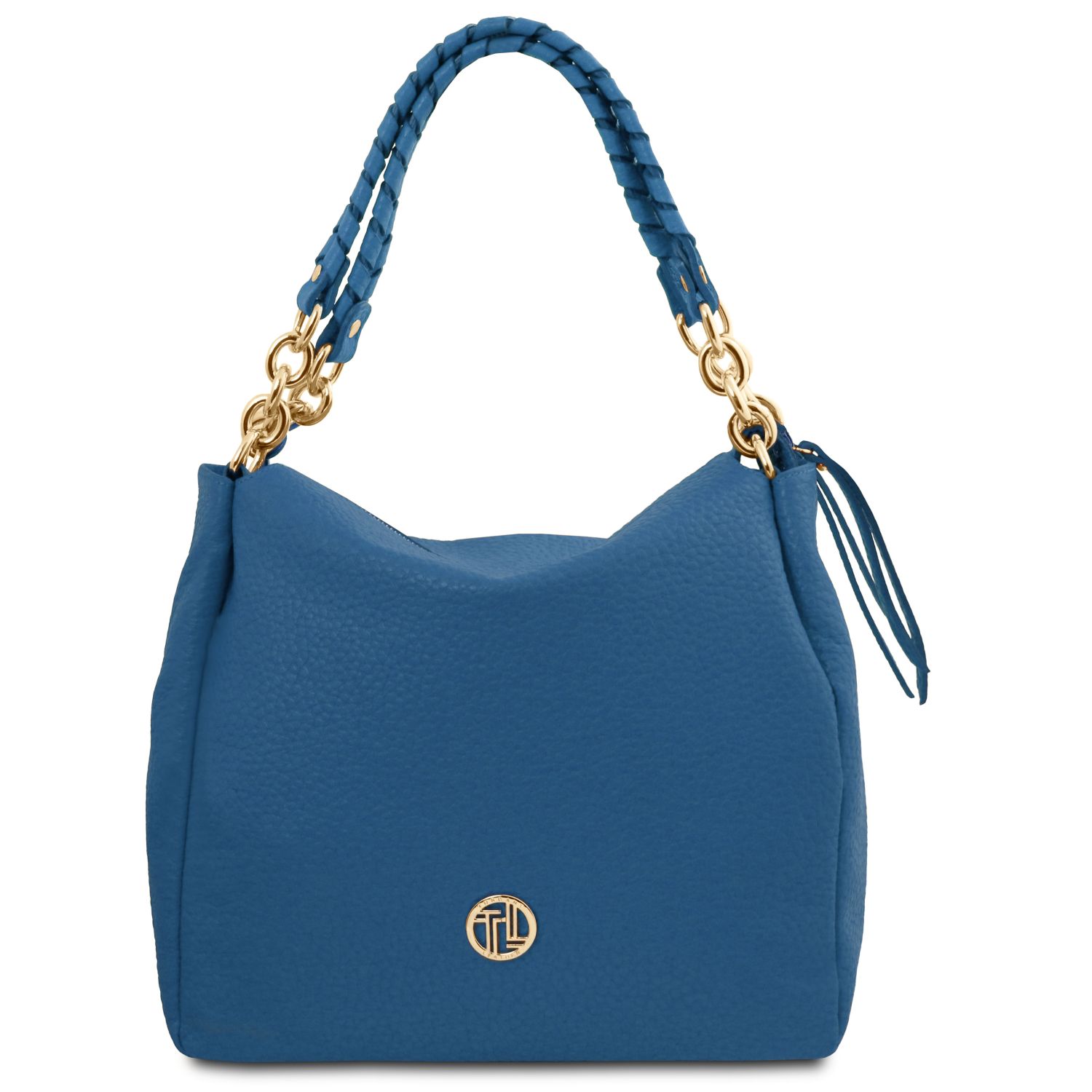 Tuscany Leather Amy Shopping Bag Denim Blue TL142385