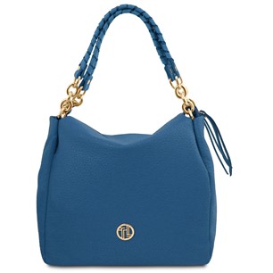 Tuscany Leather Amy Shopping Bag Denim Blue TL142385
