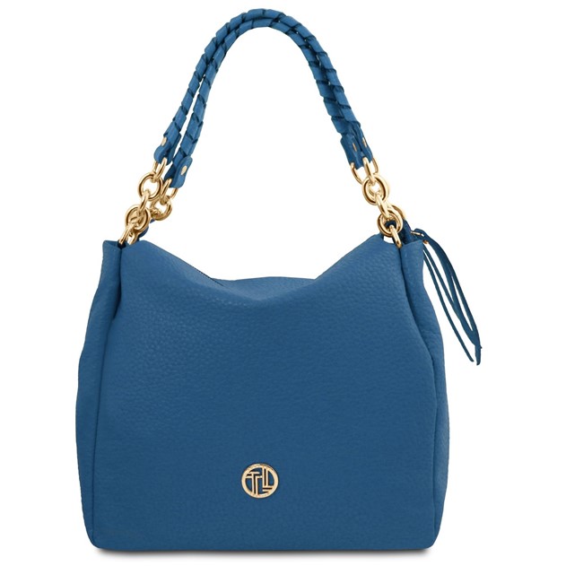 Tuscany Leather Amy Shopping Bag Denim Blue TL142385